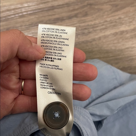 Anthropologie The Colette Cropped Wide-Leg Pants Light Blue Pants Maeve Size:4 - Picture 4 of 10